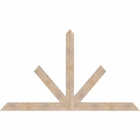 96"W x 56"H x 3 1/2"D x 5 1/2"F, 14/12 Pitch, Saratoga Smooth Timber Gable Bracket, Douglas Fir
