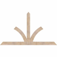 96"W x 56"H x 3 1/2"D x 5 1/2"F, 14/12 Pitch, Richland Smooth Timber Gable Bracket, Douglas Fir