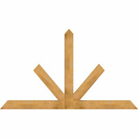 96"W x 56"H x 04"D x 6"F, 14/12 Pitch, Saratoga Rough Sawn Timber Gable Bracket, Western Red Cedar