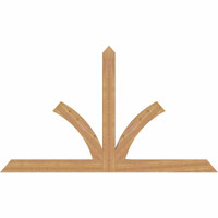 96"W x 56"H x 3 1/2"D x 5 1/2"F, 14/12 Pitch, Richland Smooth Timber Gable Bracket, Western Red Cedar