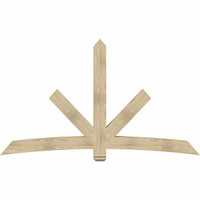 96"W x 56"H x 06"D x 6"F, 14/12 Pitch, Alberta Rough Sawn Timber Gable Bracket, Douglas Fir