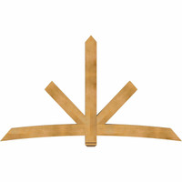 96"W x 56"H x 06"D x 6"F, 14/12 Pitch, Alberta Rough Sawn Timber Gable Bracket, Western Red Cedar