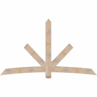 96"W x 56"H x 5 1/2"D x 5 1/2"F, 14/12 Pitch, Alberta Smooth Timber Gable Bracket, Douglas Fir