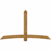 96"W x 56"H x 06"D x 6"F, 14/12 Pitch, Bellingham Rough Sawn Timber Gable Bracket, Western Red Cedar