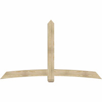 96"W x 56"H x 06"D x 6"F, 14/12 Pitch, Bellingham Rough Sawn Timber Gable Bracket, Douglas Fir