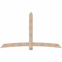 96"W x 56"H x 5 1/2"D x 5 1/2"F, 14/12 Pitch, Bellingham Smooth Timber Gable Bracket, Douglas Fir
