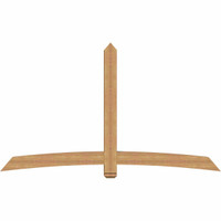 96"W x 56"H x 5 1/2"D x 5 1/2"F, 14/12 Pitch, Bellingham Smooth Timber Gable Bracket, Western Red Cedar