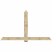96"W x 56"H x 06"D x 6"F, 14/12 Pitch, Eugene Rough Sawn Timber Gable Bracket, Douglas Fir