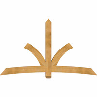 96"W x 56"H x 06"D x 6"F, 14/12 Pitch, Davenport Rough Sawn Timber Gable Bracket, Western Red Cedar