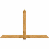 96"W x 56"H x 06"D x 6"F, 14/12 Pitch, Eugene Rough Sawn Timber Gable Bracket, Western Red Cedar