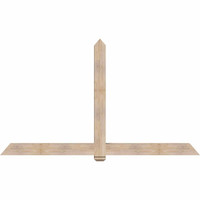 96"W x 56"H x 5 1/2"D x 5 1/2"F, 14/12 Pitch, Eugene Smooth Timber Gable Bracket, Douglas Fir