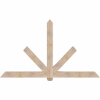 96"W x 56"H x 5 1/2"D x 5 1/2"F, 14/12 Pitch, Kennewick Smooth Timber Gable Bracket, Douglas Fir