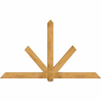 96"W x 56"H x 5 1/2"D x 5 1/2"F, 14/12 Pitch, Kennewick Smooth Timber Gable Bracket, Western Red Cedar