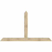 96"W x 56"H x 06"D x 6"F, 14/12 Pitch, Portland Rough Sawn Timber Gable Bracket, Douglas Fir