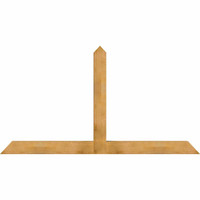 96"W x 52"H x 06"D x 6"F, 13/12 Pitch, Portland Rough Sawn Timber Gable Bracket, Western Red Cedar