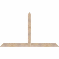 96"W x 56"H x 5 1/2"D x 5 1/2"F, 14/12 Pitch, Portland Smooth Timber Gable Bracket, Douglas Fir