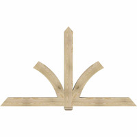 96"W x 56"H x 06"D x 6"F, 14/12 Pitch, Redmond Rough Sawn Timber Gable Bracket, Douglas Fir