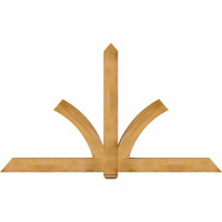 96"W x 56"H x 06"D x 6"F, 14/12 Pitch, Redmond Rough Sawn Timber Gable Bracket, Western Red Cedar