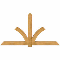 96"W x 52"H x 06"D x 6"F, 13/12 Pitch, Redmond Rough Sawn Timber Gable Bracket, Western Red Cedar