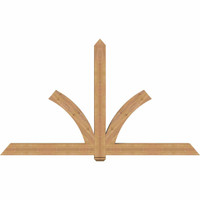 96"W x 56"H x 5 1/2"D x 5 1/2"F, 14/12 Pitch, Redmond Smooth Timber Gable Bracket, Western Red Cedar