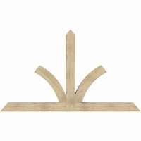 96"W x 56"H x 06"D x 6"F, 14/12 Pitch, Richland Rough Sawn Timber Gable Bracket, Douglas Fir