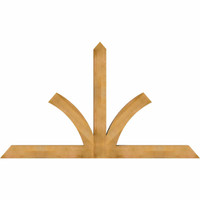 96"W x 56"H x 06"D x 6"F, 14/12 Pitch, Richland Rough Sawn Timber Gable Bracket, Western Red Cedar
