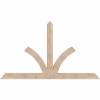 96"W x 56"H x 5 1/2"D x 5 1/2"F, 14/12 Pitch, Richland Smooth Timber Gable Bracket, Douglas Fir