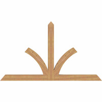 96"W x 56"H x 5 1/2"D x 5 1/2"F, 14/12 Pitch, Richland Smooth Timber Gable Bracket, Western Red Cedar