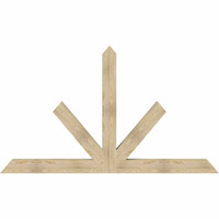 96"W x 56"H x 06"D x 6"F, 14/12 Pitch, Saratoga Rough Sawn Timber Gable Bracket, Douglas Fir