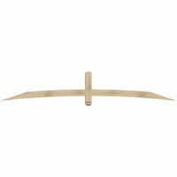 108"W x 18"H x 04"D x 4"F, 04/12 Pitch, Bellingham Rough Sawn Timber Gable Bracket, Douglas Fir
