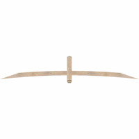 108"W x 18"H x 3 1/2"D x 3 1/2"F, 04/12 Pitch, Bellingham Smooth Timber Gable Bracket, Douglas Fir