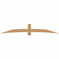 108"W x 18"H x 5 1/2"D x 5 1/2"F, 04/12 Pitch, Bellingham Smooth Timber Gable Bracket, Western Red Cedar