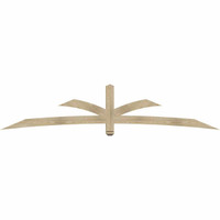 108"W x 22"H x 04"D x 4"F, 05/12 Pitch, Davenport Rough Sawn Timber Gable Bracket, Douglas Fir