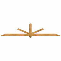 108"W x 22"H x 04"D x 4"F, 05/12 Pitch, Kennewick Rough Sawn Timber Gable Bracket, Western Red Cedar