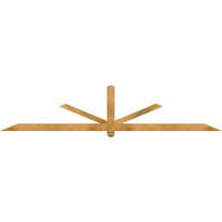 108"W x 22"H x 3 1/2"D x 3 1/2"F, 05/12 Pitch, Kennewick Smooth Timber Gable Bracket, Western Red Cedar
