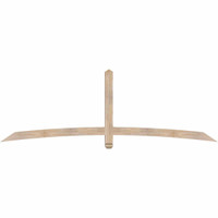 96"W x 32"H x 3 1/2"D x 3 1/2"F, 08/12 Pitch, Bellingham Smooth Timber Gable Bracket, Douglas Fir