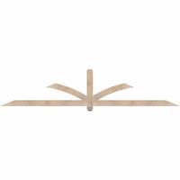 108"W x 22"H x 3 1/2"D x 3 1/2"F, 05/12 Pitch, Redmond Smooth Timber Gable Bracket, Douglas Fir