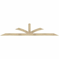 108"W x 22"H x 04"D x 4"F, 05/12 Pitch, Richland Rough Sawn Timber Gable Bracket, Douglas Fir