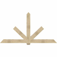 96"W x 52"H x 04"D x 6"F, 13/12 Pitch, Kennewick Rough Sawn Timber Gable Bracket, Douglas Fir
