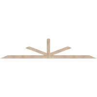 108"W x 22"H x 3 1/2"D x 3 1/2"F, 05/12 Pitch, Saratoga Smooth Timber Gable Bracket, Douglas Fir