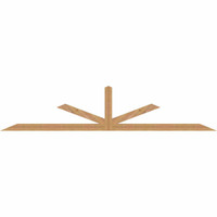 108"W x 22"H x 3 1/2"D x 3 1/2"F, 05/12 Pitch, Saratoga Smooth Timber Gable Bracket, Western Red Cedar