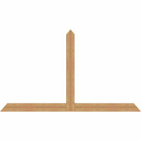 96"W x 56"H x 3 1/2"D x 5 1/2"F, 14/12 Pitch, Portland Smooth Timber Gable Bracket, Western Red Cedar