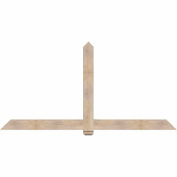96"W x 48"H x 3 1/2"D x 5 1/2"F, 12/12 Pitch, Eugene Smooth Timber Gable Bracket, Douglas Fir