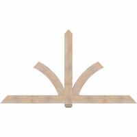 96"W x 52"H x 3 1/2"D x 5 1/2"F, 13/12 Pitch, Redmond Smooth Timber Gable Bracket, Douglas Fir