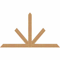 96"W x 56"H x 3 1/2"D x 5 1/2"F, 14/12 Pitch, Saratoga Smooth Timber Gable Bracket, Western Red Cedar