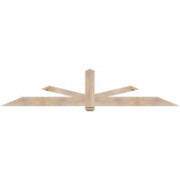 108"W x 22"H x 3 1/2"D x 5 1/2"F, 05/12 Pitch, Kennewick Smooth Timber Gable Bracket, Douglas Fir