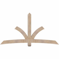 96"W x 52"H x 5 1/2"D x 5 1/2"F, 13/12 Pitch, Davenport Smooth Timber Gable Bracket, Douglas Fir