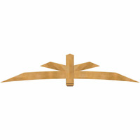 108"W x 22"H x 06"D x 6"F, 05/12 Pitch, Alberta Rough Sawn Timber Gable Bracket, Western Red Cedar