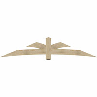 108"W x 22"H x 06"D x 6"F, 05/12 Pitch, Davenport Rough Sawn Timber Gable Bracket, Douglas Fir