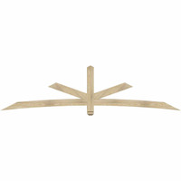 108"W x 27"H x 04"D x 4"F, 06/12 Pitch, Alberta Rough Sawn Timber Gable Bracket, Douglas Fir